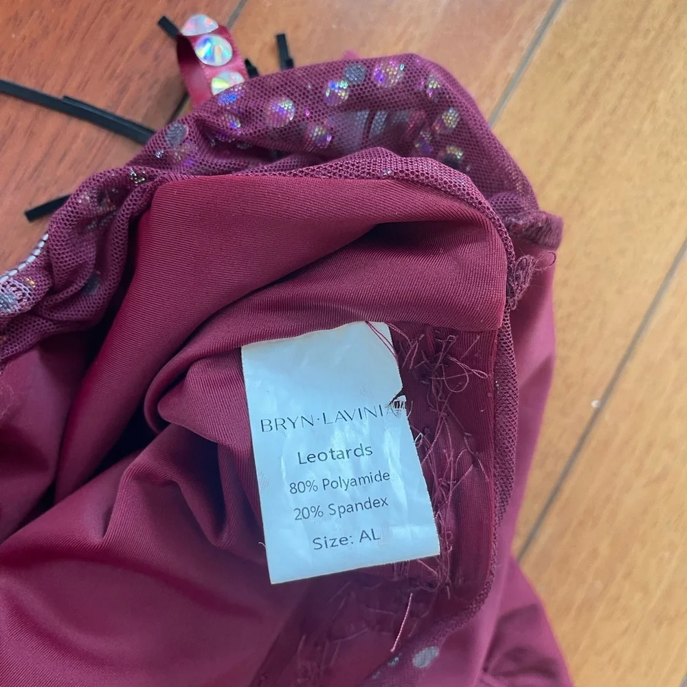 Dance Costume Semi Custom Bryn•Lavinia Base size Adult L, Burgundy